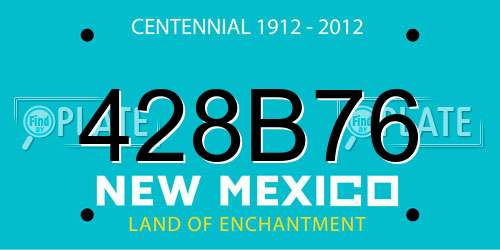 428B76 New Mexico License Plate