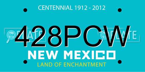 428PCW New Mexico License Plate