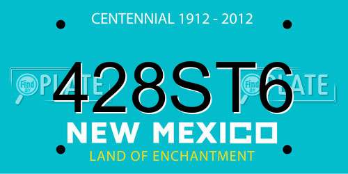 428ST6 New Mexico License Plate
