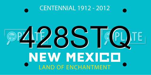 428STQ New Mexico License Plate