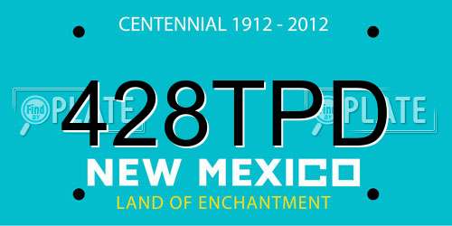428TPD New Mexico License Plate