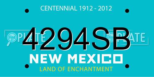 4294SB New Mexico License Plate