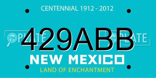 429ABB New Mexico License Plate