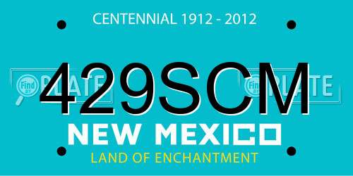 429SCM New Mexico License Plate