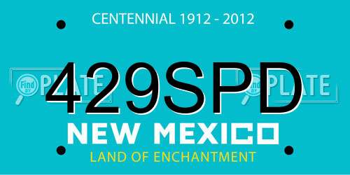 429SPD New Mexico License Plate