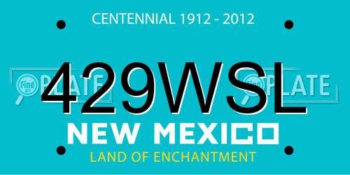 429WSL New Mexico License Plate