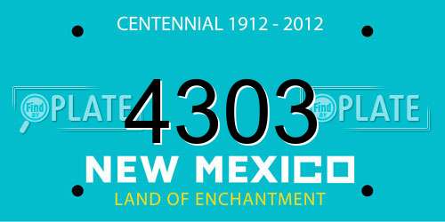 4303 New Mexico License Plate