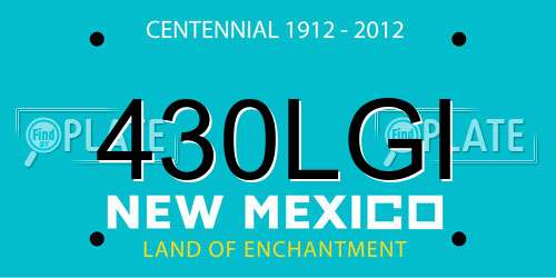 430LGI New Mexico License Plate