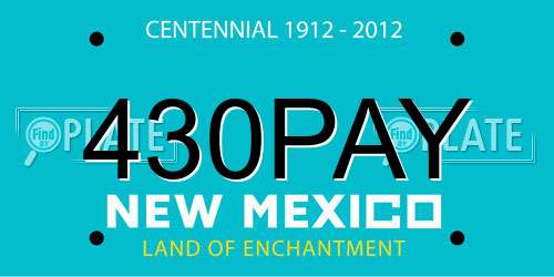 430PAY New Mexico License Plate