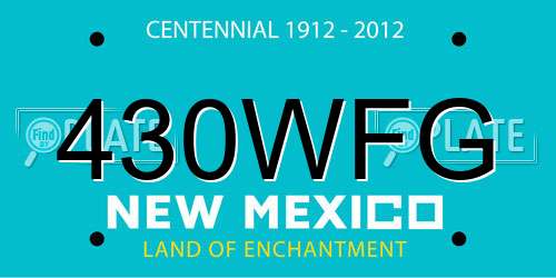 430WFG New Mexico License Plate