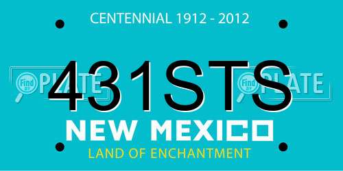 431STS New Mexico License Plate