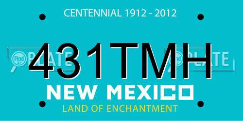 431TMH New Mexico License Plate