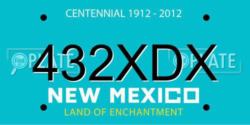 432XDX New Mexico License Plate