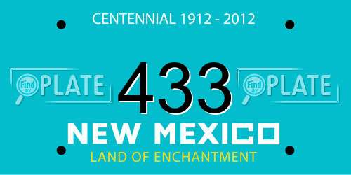 433 New Mexico License Plate