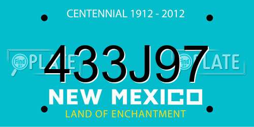 433J97 New Mexico License Plate