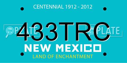 433TRC New Mexico License Plate