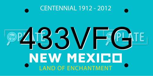 433VFG New Mexico License Plate