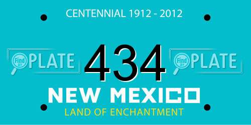 434 New Mexico License Plate