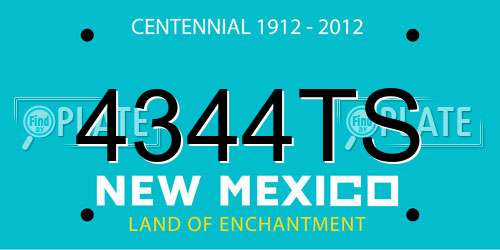 4344TS New Mexico License Plate
