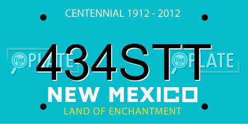 434STT New Mexico License Plate