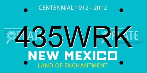 435WRK New Mexico License Plate