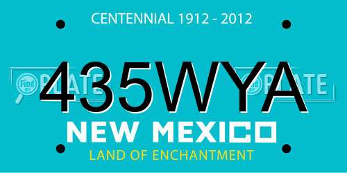 435WYA New Mexico License Plate