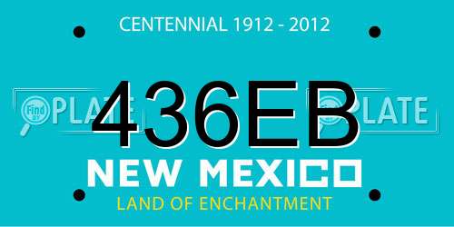 436EB New Mexico License Plate