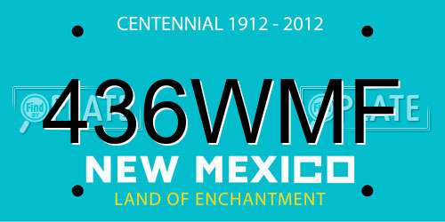 436WMF New Mexico License Plate