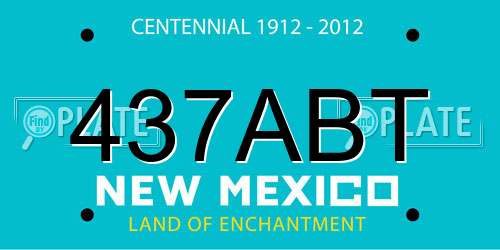 437ABT New Mexico License Plate