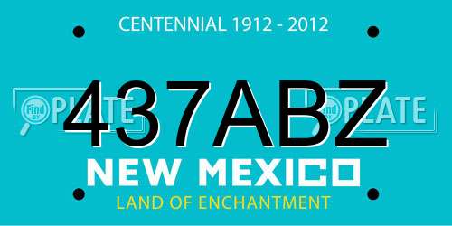 437ABZ New Mexico License Plate