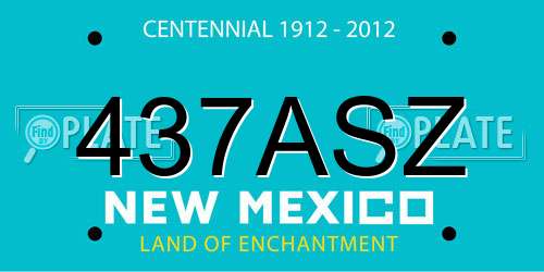 437ASZ New Mexico License Plate