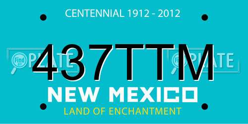 437TTM New Mexico License Plate