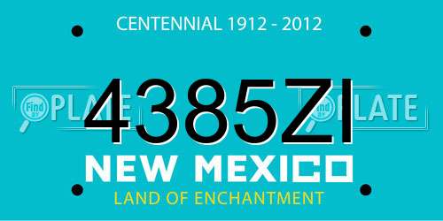 4385ZI New Mexico License Plate