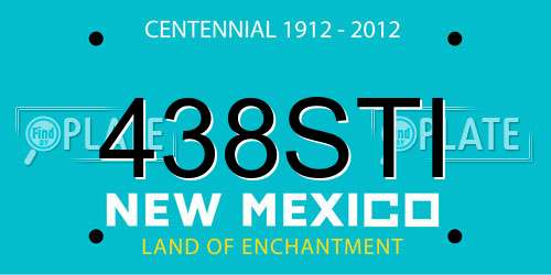 438STI New Mexico License Plate