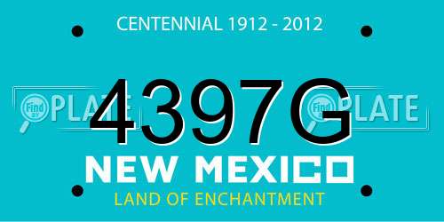 4397G New Mexico License Plate