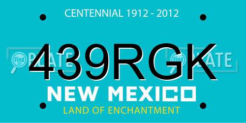 439RGK New Mexico License Plate