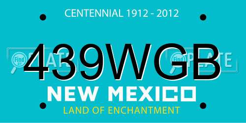 439WGB New Mexico License Plate