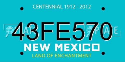 43FE570 New Mexico License Plate