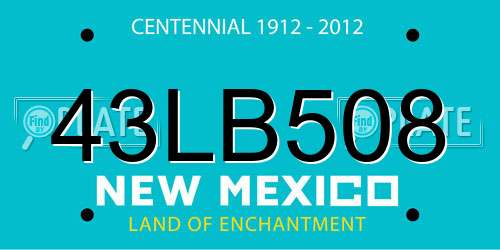 43LB508 New Mexico License Plate