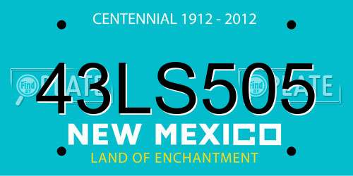 43LS505 New Mexico License Plate