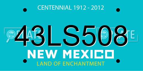 43LS508 New Mexico License Plate