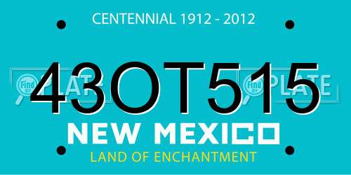 43OT515 New Mexico License Plate