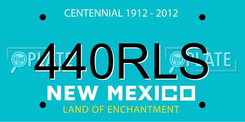 440RLS New Mexico License Plate