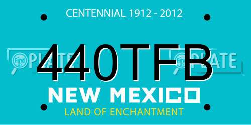 440TFB New Mexico License Plate