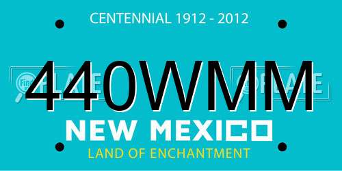 440WMM New Mexico License Plate