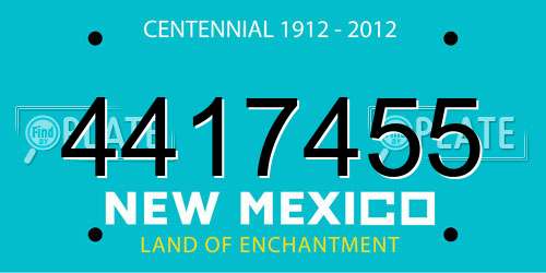 4417455 New Mexico License Plate