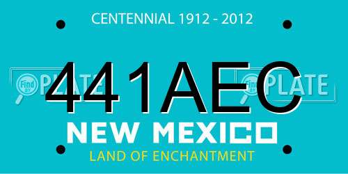 441AEC New Mexico License Plate