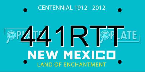 441RTT New Mexico License Plate