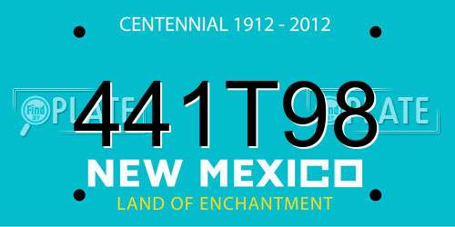 441T98 New Mexico License Plate