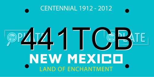 441TCB New Mexico License Plate
